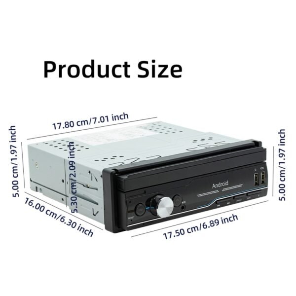 SWM 9702 Car HD 7 inch Android Radio Receiver MP5 Player, Support FM & Bluetooth & GPS & WiFi - Image 3