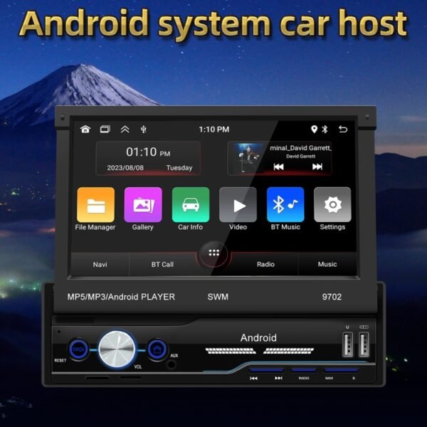 SWM 9702 Car HD 7 inch Android Radio Receiver MP5 Player, Support FM & Bluetooth & GPS & WiFi - Image 4
