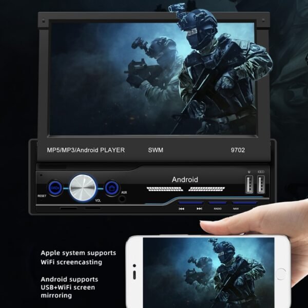 SWM 9702 Car HD 7 inch Android Radio Receiver MP5 Player, Support FM & Bluetooth & GPS & WiFi - Image 9