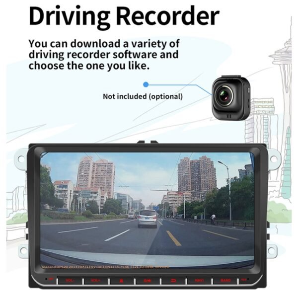 9093 Car HD 9 inch Radio Receiver MP5 Player for Volkswagen, Support FM & Bluetooth & TF Card & GPS & WiFi 1GB+16GB - Image 12