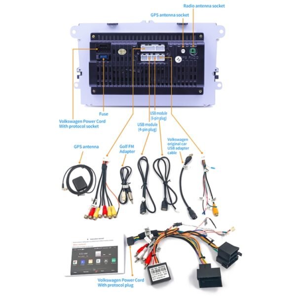 9093 Car HD 9 inch Radio Receiver MP5 Player for Volkswagen, Support FM & Bluetooth & TF Card & GPS & WiFi 1GB+16GB - Image 4