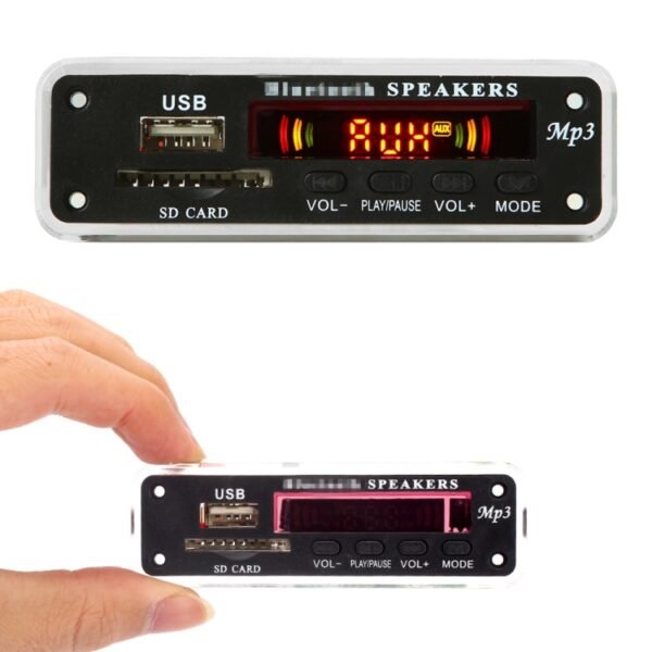 Car 5V Color Screen Audio MP3 Player Decoder Board FM Radio SD Card USB, with Bluetooth Function & Remote Control - Image 3