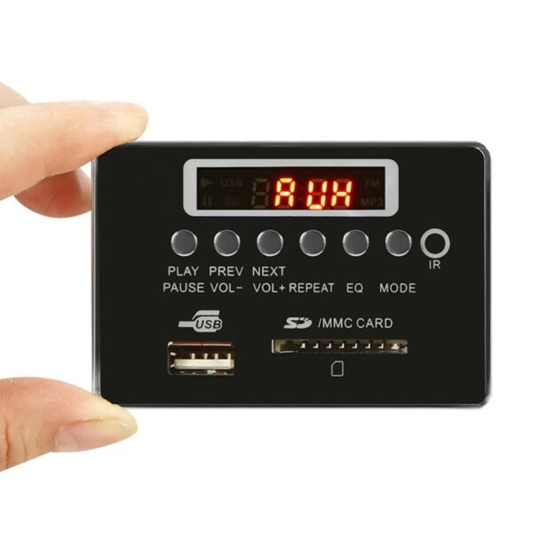 Car 5V Audio MP3 Player Decoder Board FM Radio SD Card USB AUX, with Bluetooth / Remote Control, 5V, 5V (Silver Grey) - Image 5