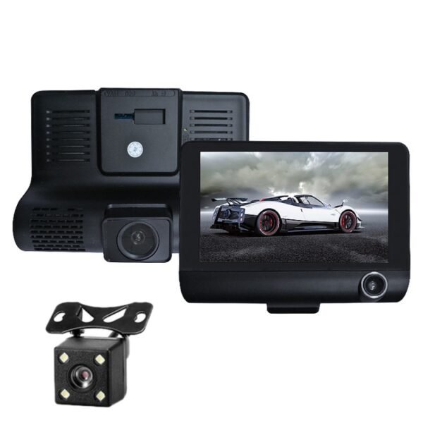 3 in 1 4 inch 170 Degree Wide Angle Night Vision HD 1080P Video Car DVR, Support Motion Detection / G-Sensor - Image 2