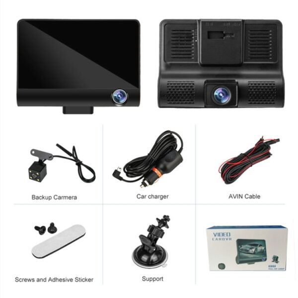 3 in 1 4 inch 170 Degree Wide Angle Night Vision HD 1080P Video Car DVR, Support Motion Detection / G-Sensor - Image 12