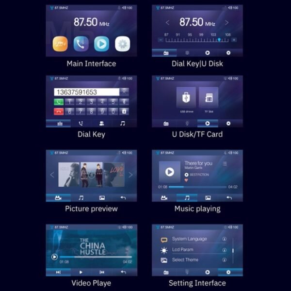 M6 Car MP5 Player Universal Android Large Screen Display - Image 4