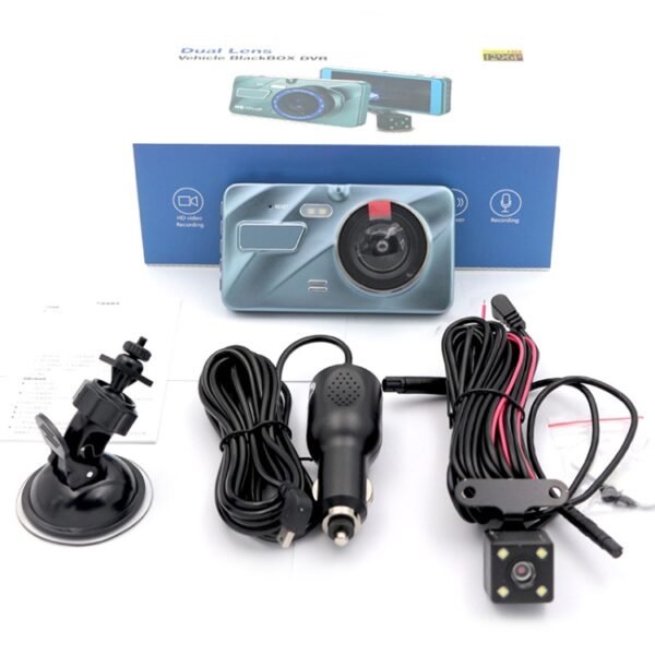 4 inch Touch Screen Car 2.5D HD 1080P Dual Recording Driving Recorder DVR Support Parking Monitoring / Loop Recording - Image 3