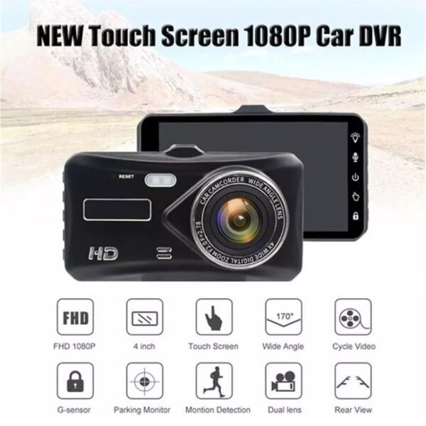 X97 4 inch Front and Rear Dual-recording HD 1080P Night Vision Driving Recorder Support Loop Recording / Parking Monitoring - Image 2