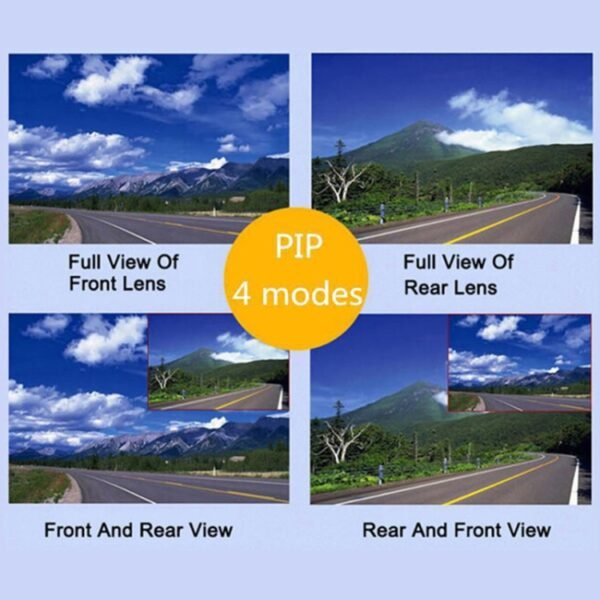 X97 4 inch Front and Rear Dual-recording HD 1080P Night Vision Driving Recorder Support Loop Recording / Parking Monitoring - Image 7