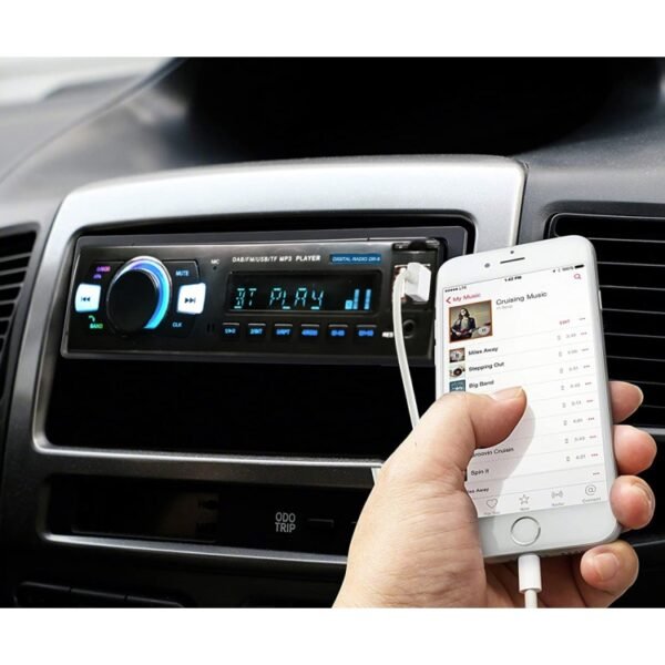 1-Din Car DAB Radio Player Stereo System FM Receiver, Support Bluetooth & U Disk & MP3 & TF Card - Image 8