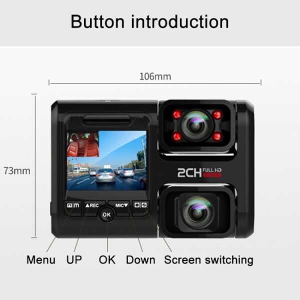 Z30 WiFi Dual-lens HD 2160P Non-light Night Vision 360-degree Panoramic Driving Recorder, GPS Version - Image 3