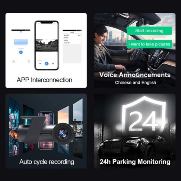 Car WiFi Single Camera Hidden 360 Degree Rotation Car Driving Recorder - Image 7