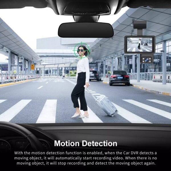 Front and Inner Dual Camera HD Infrared Night Vision Car Dash Cam Driving Recorder - Image 7