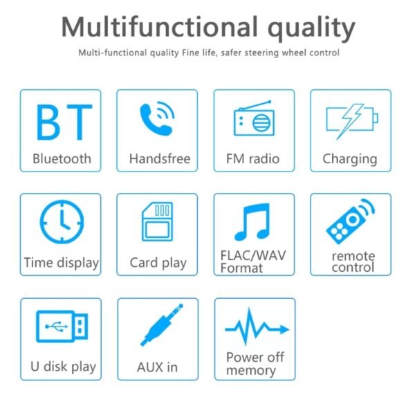 M10 12V Car Radio Receiver MP3 Player, Support Bluetooth Hand-free Calling / FM / USB / SD Card - Image 3
