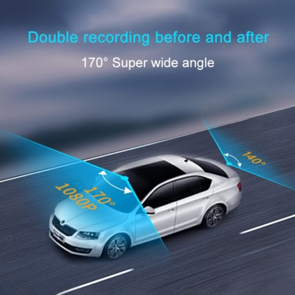 F9 Car Front and Rear Dual Camera HD Infrared Night Vision Car Driving Recorder - Image 8