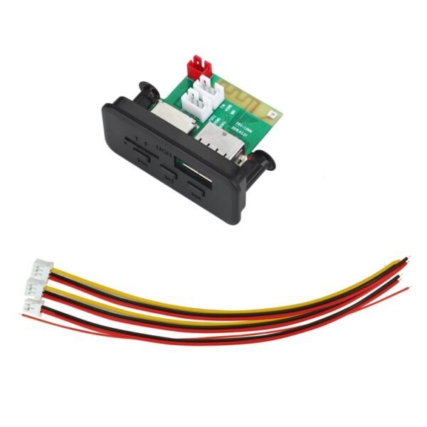 Car 12V Audio MP3 Player Decoder Board FM Radio TF Card USB AUX, with Bluetooth, 38, 38 (White) - Image 5