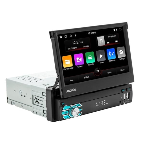 HD 7 inch Single Din Car Android Player GPS Navigation Bluetooth Touch Stereo Radio, Support Mirror Link & FM & WIFI - Image 2