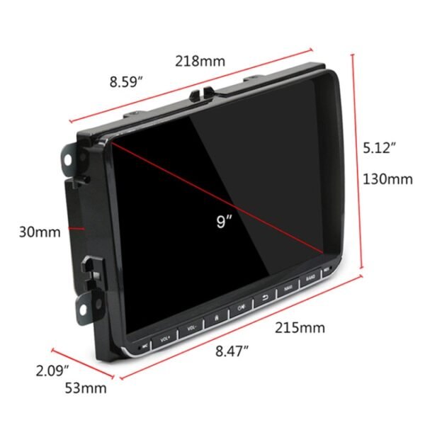 CKVW92 HD 9 inch 2 Din Android 6.0 Car MP5 Player GPS Navigation Multimedia Player Bluetooth Stereo Radio for Volkswagen, Support FM & Mirror Link, Europe Map Version - Image 4