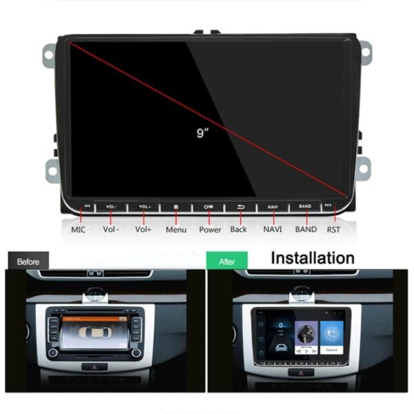 CKVW92 HD 9 inch 2 Din Android 6.0 Car MP5 Player GPS Navigation Multimedia Player Bluetooth Stereo Radio for Volkswagen, Support FM & Mirror Link, Europe Map Version - Image 5