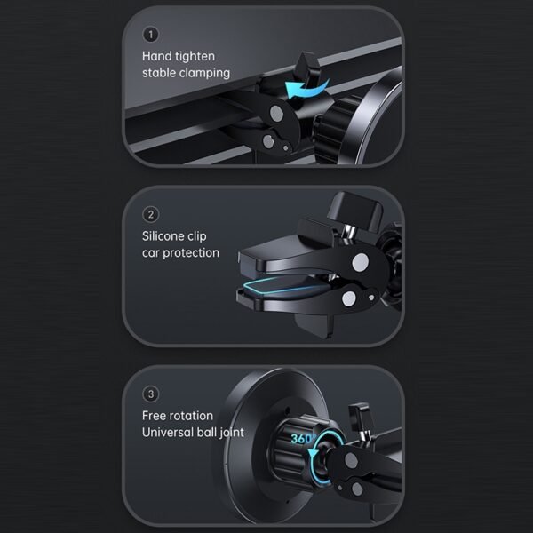 JOYROOM JR-ZS240 15W Max Car Magnetic Wireless Charge Holder - Image 9