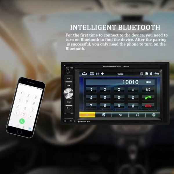 A2115 6.2 inch Car Dual DIN HD MP5 Player Support Bluetooth / FM / Phone Link / TF Card with Remote Control - Image 6