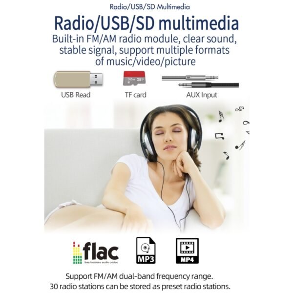 T100C 7 inch Manually Retractable Screen Car MP5 Player Radio, Support Mirror Link & FM & TF Card & USB & Bluetooth Hand-free Calling & Reversing Trajectory System & CayPlay Connection - Image 6