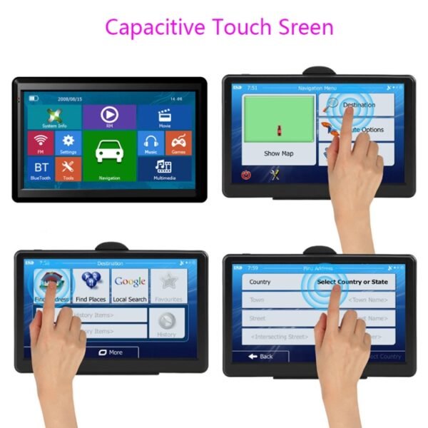 X20 7 inch Car GPS Navigator 8G+256M Capacitive Screen Bluetooth Reversing Image, Europe Map, Australia Map, North America Map - Image 4