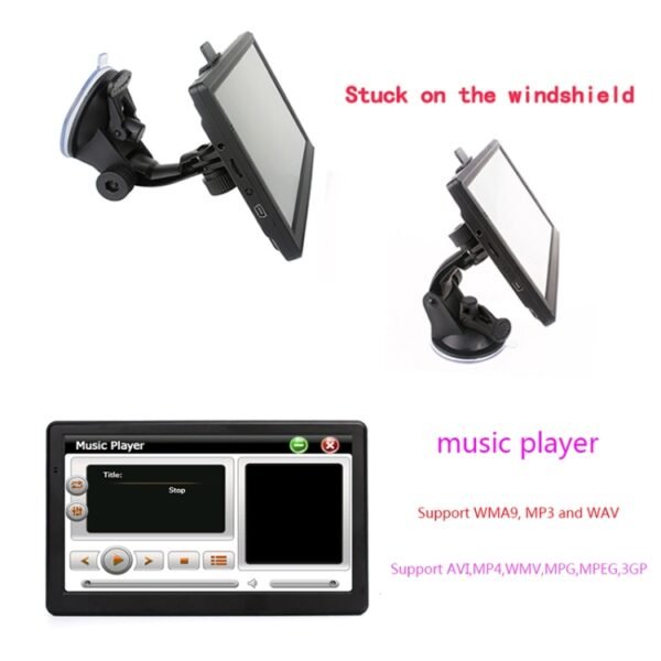 7 inch Car GPS Navigator 8G+256M Capacitive Screen High Configuration, Europe Map, Australia Map, Southeast Asia Map, North America Map, Middle East Map, South America Map, Africa Map - Image 5