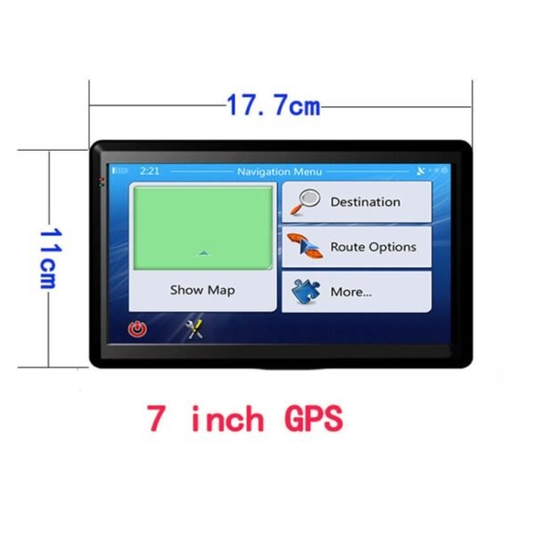 7 inch Car HD GPS Navigator 8G+128M Capacitive Screen Support FM / TF Card, Europe Map, Australia Map, Southeast Asia Map, North America Map, Middle East Map, South America Map, Africa Map - Image 2