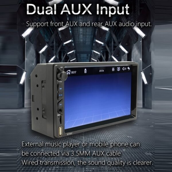 B700C HD 7 inch Universal Car MP5 Player with Wired Carplay, Support FM & Bluetooth & TF Card - Image 8