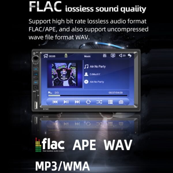 B700C HD 7 inch Universal Car MP5 Player with Wired Carplay, Support FM & Bluetooth & TF Card - Image 10