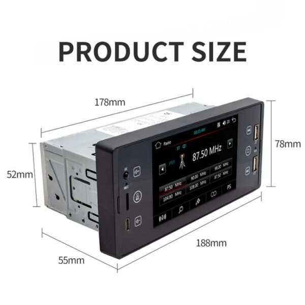 SW150 5-inch HD Touch Screen Dual USB Car MP5 Player Bluetooth Reversing Video Card U Disk Radio - Image 2