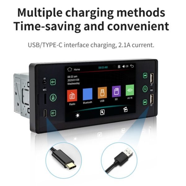 SW150 5-inch HD Touch Screen Dual USB Car MP5 Player Bluetooth Reversing Video Card U Disk Radio - Image 3