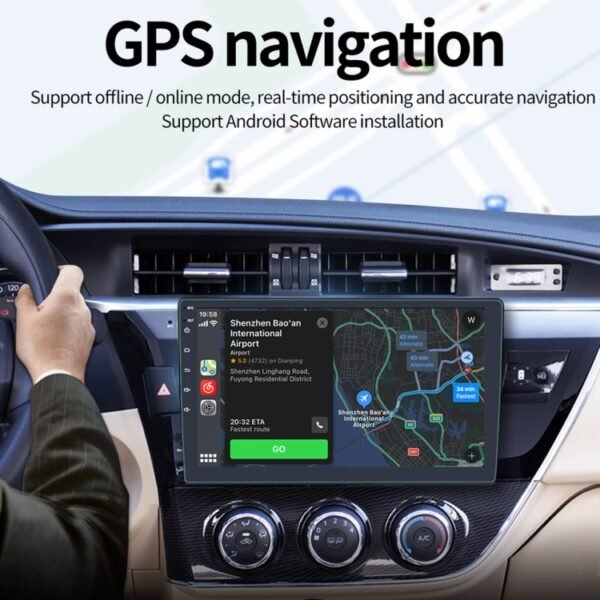 S-9090 9 inch HD Screen Car Android Player GPS Navigation Bluetooth Touch Radio, Support Mirror Link & FM & WIFI & Steering Wheel Control, Standard Version, Standard Version+Carplay - Image 3