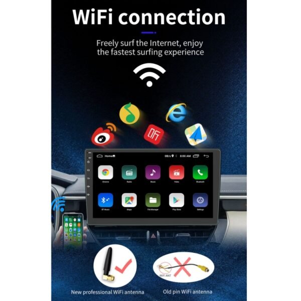 S-9101 10.1 inch HD Screen Car Android Player GPS Navigation Bluetooth Touch Radio, Support Mirror Link & FM & WIFI & Steering Wheel Control, Standard Version+Carplay - Image 4