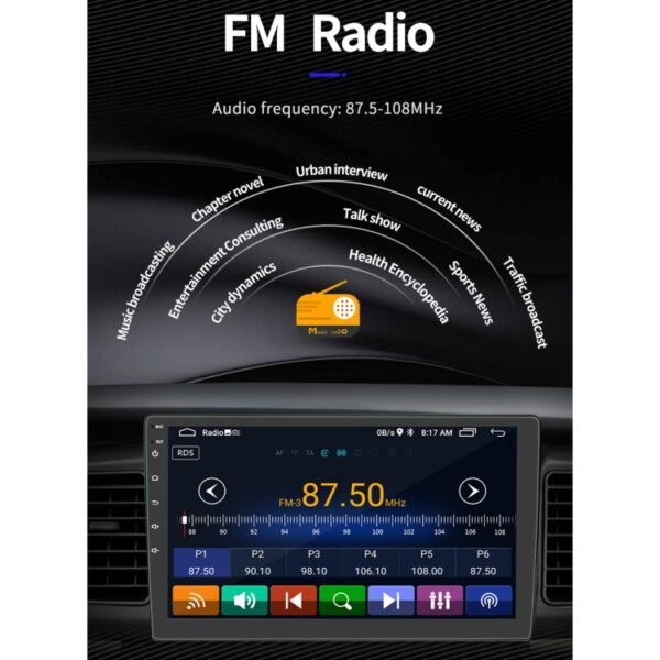 S-9101 10.1 inch HD Screen Car Android Player GPS Navigation Bluetooth Touch Radio, Support Mirror Link & FM & WIFI & Steering Wheel Control, Standard Version+Carplay - Image 8