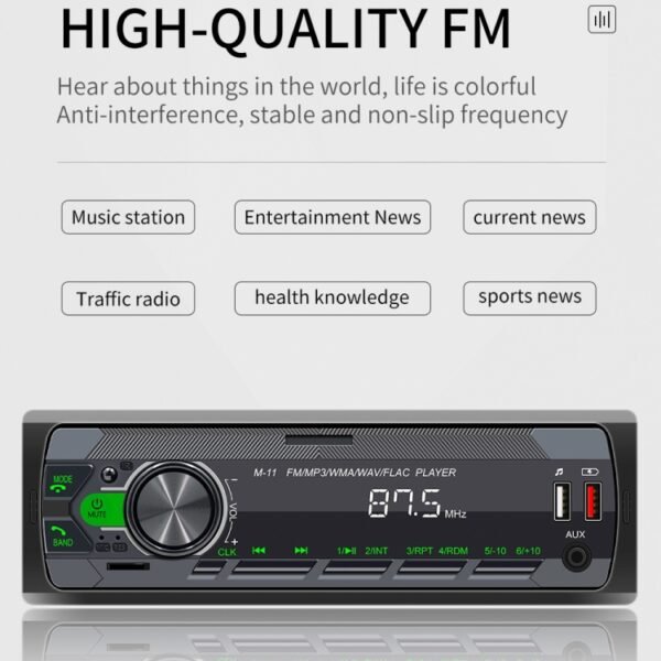 M11 Car Bluetooth MP3 Player Support Mobile Phone Interconnection / FM / TF Card - Image 2