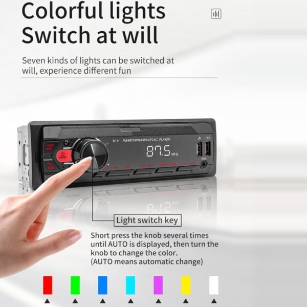 M11 Car Bluetooth MP3 Player Support Mobile Phone Interconnection / FM / TF Card - Image 4