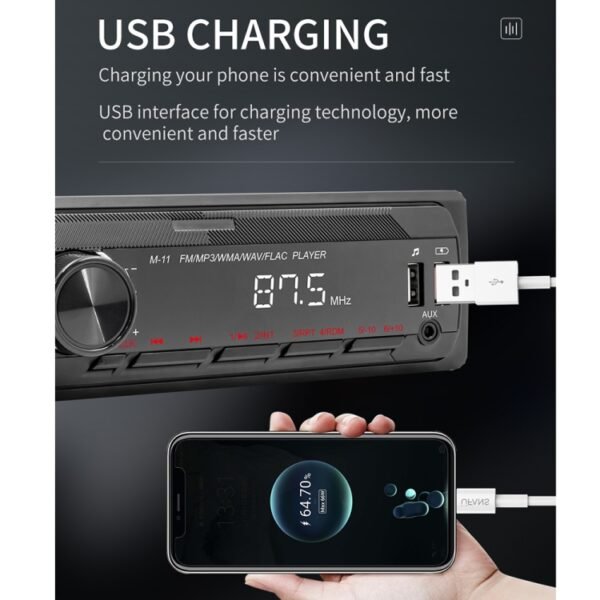 M11 Car Bluetooth MP3 Player Support Mobile Phone Interconnection / FM / TF Card - Image 5