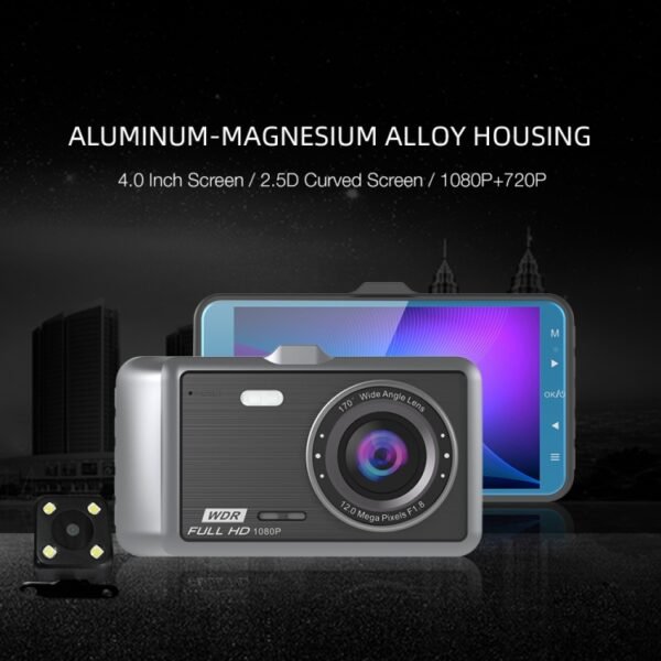 Anytek A60 Car 4 inch IPS Screen HD 1080P 170 Degree Wide Angle Dual Camera ADAS Driving Recorder - Image 4