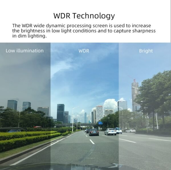 Anytek A60 Car 4 inch IPS Screen HD 1080P 170 Degree Wide Angle Dual Camera ADAS Driving Recorder - Image 7