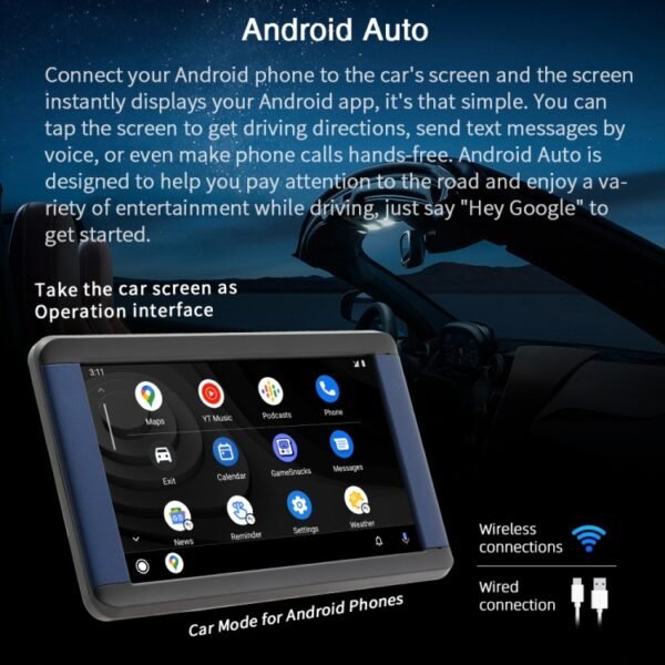 B300C 7 inch Car MP5 Player Carplay Mobile Phone Internet Tablet Monitor - Image 4