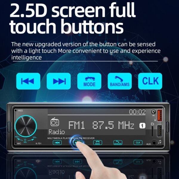 2.5D Touch Screen Car MP3 Player Radio Support Bluetooth Positioning Find Car - Image 8