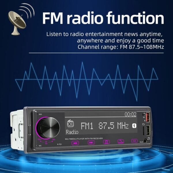 2.5D Touch Screen Car MP3 Player Radio Support Bluetooth Positioning Find Car - Image 9