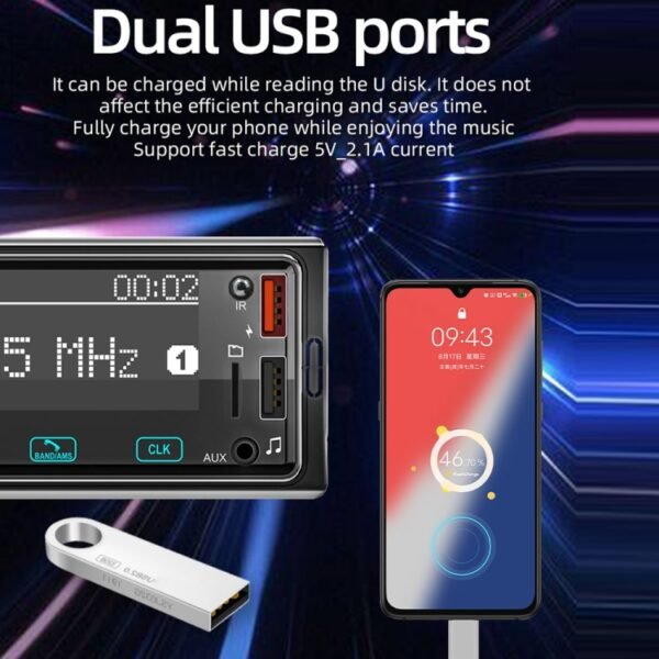 2.5D Touch Screen Car MP3 Player Radio Support Bluetooth Positioning Find Car - Image 10