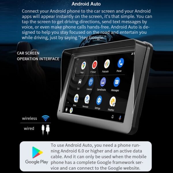 B5300 7 inch Wireless CarPlay Car Bluetooth MP5 Player, Support Mobile Phone Interconnection - Image 6