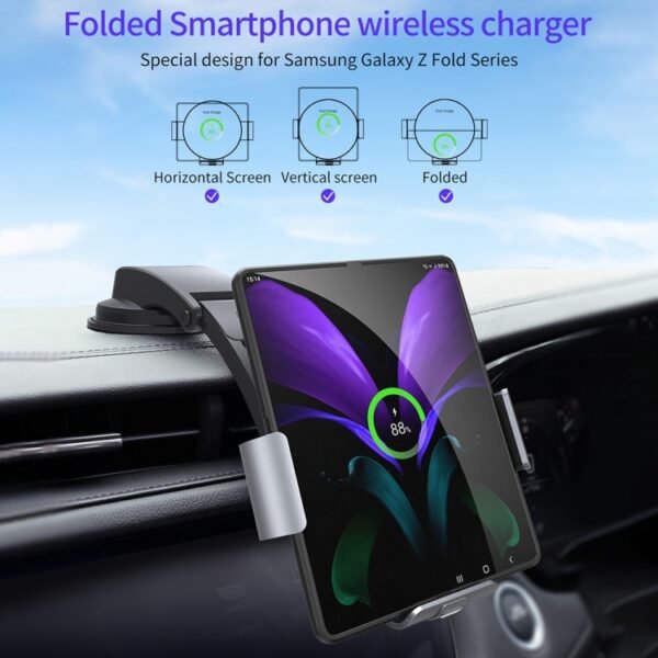 Dual Coil Car Phone Holder Wireless Charger, S9, S11 - Image 6