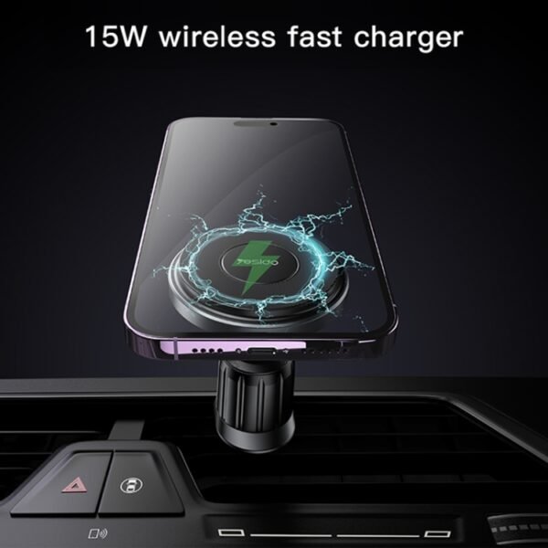 Yesido C190 15W Magsafe Magnetic Car Air Vent Wireless Charger, C190 - Image 4
