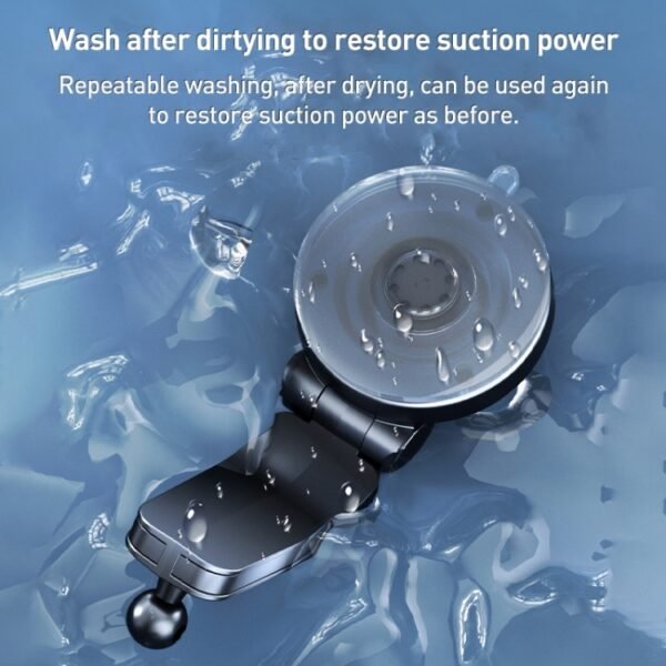 D6 Mechanical Locking Wireless Fast Charging Air Outlet Car Holder, Standard, Strong Suction Cup Version - Image 4