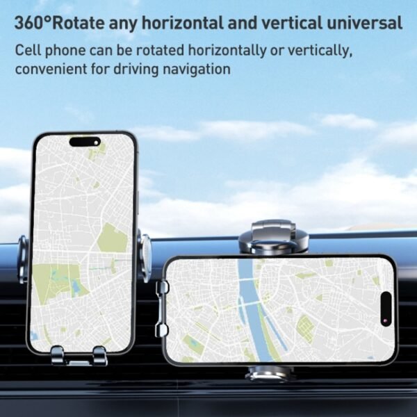 D6 Mechanical Locking Wireless Fast Charging Air Outlet Car Holder, Standard, Strong Suction Cup Version - Image 6